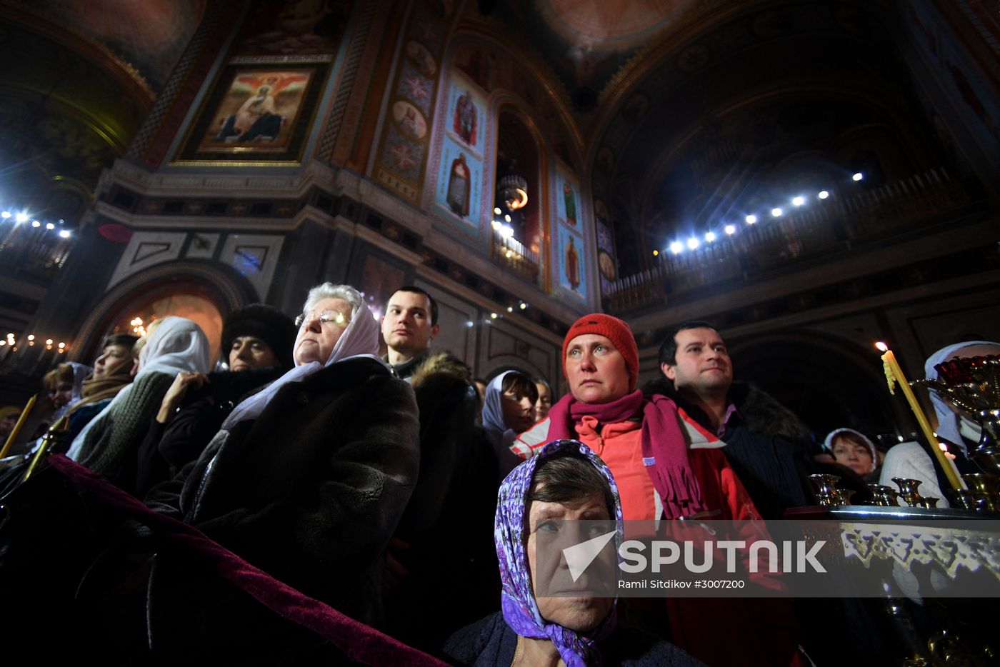 Christmas service at Cathedral of Christ the Savior