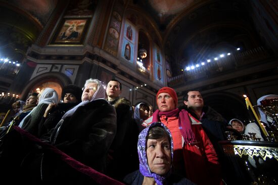 Christmas service at Cathedral of Christ the Savior