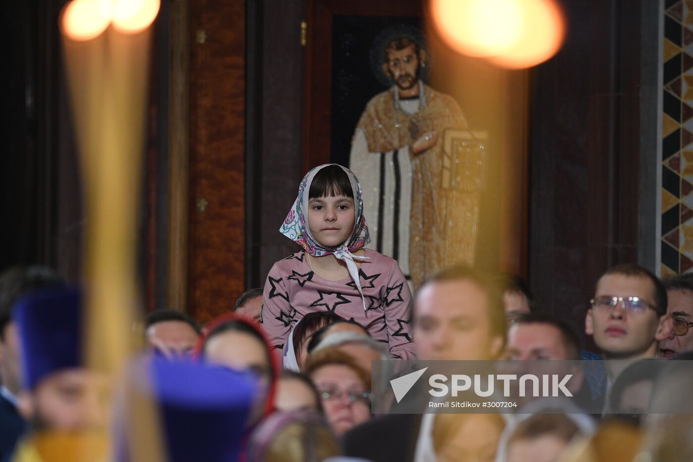 Christmas service at Cathedral of Christ the Savior