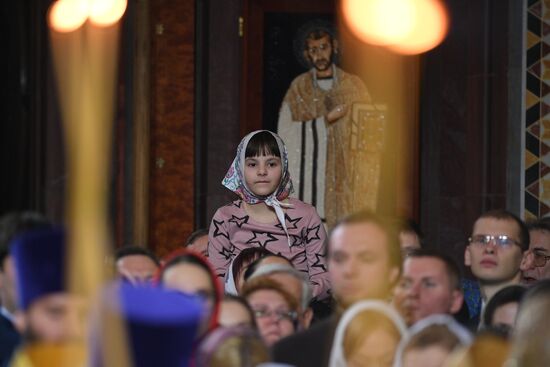 Christmas service at Cathedral of Christ the Savior