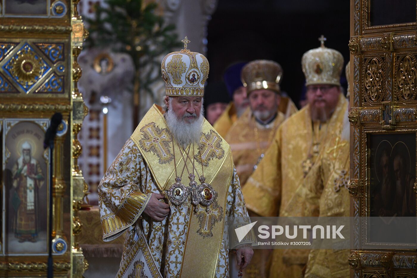 Christmas service at Cathedral of Christ the Savior
