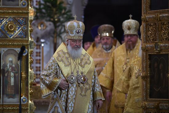 Christmas service at Cathedral of Christ the Savior