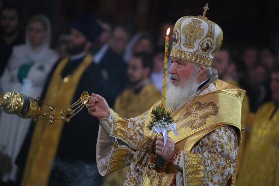 Christmas service at Cathedral of Christ the Savior