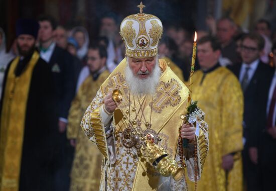 Christmas service at Cathedral of Christ the Savior