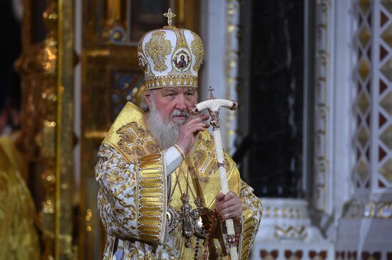 Christmas service at Cathedral of Christ the Savior
