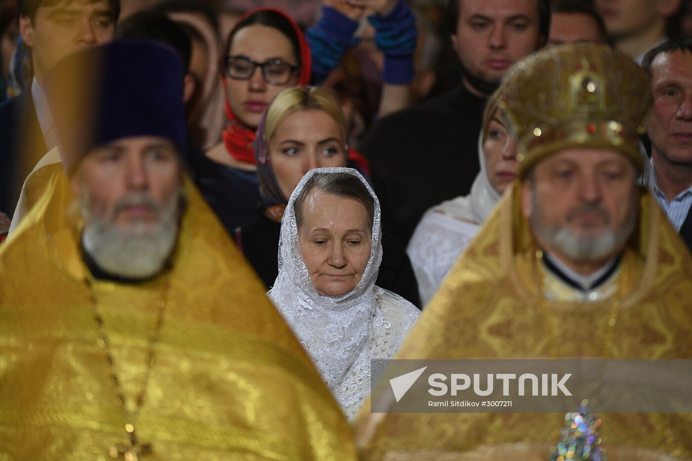 Christmas service at Cathedral of Christ the Savior