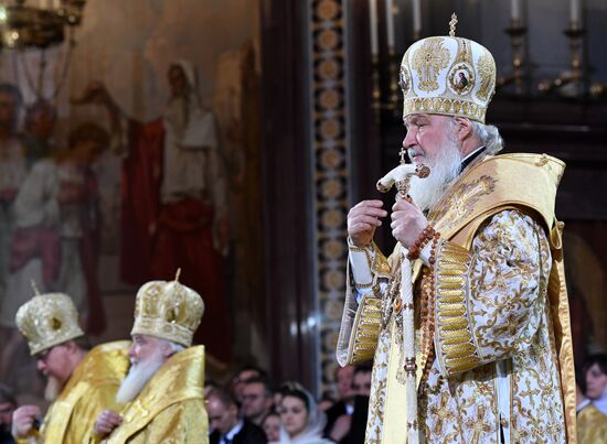 Christmas service at Cathedral of Christ the Savior