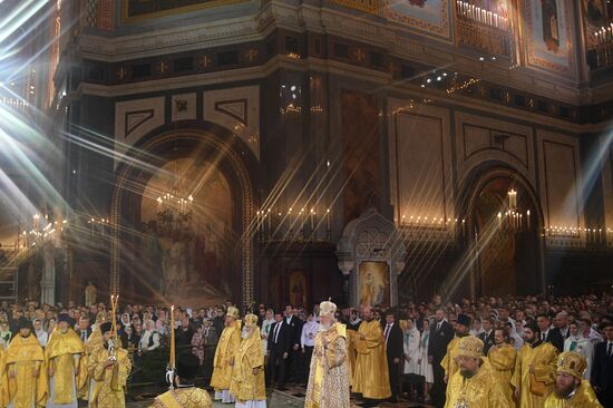 Christmas service at Cathedral of Christ the Savior