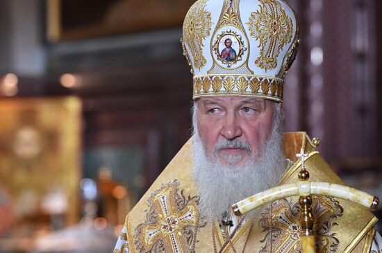 Christmas service at Cathedral of Christ the Savior