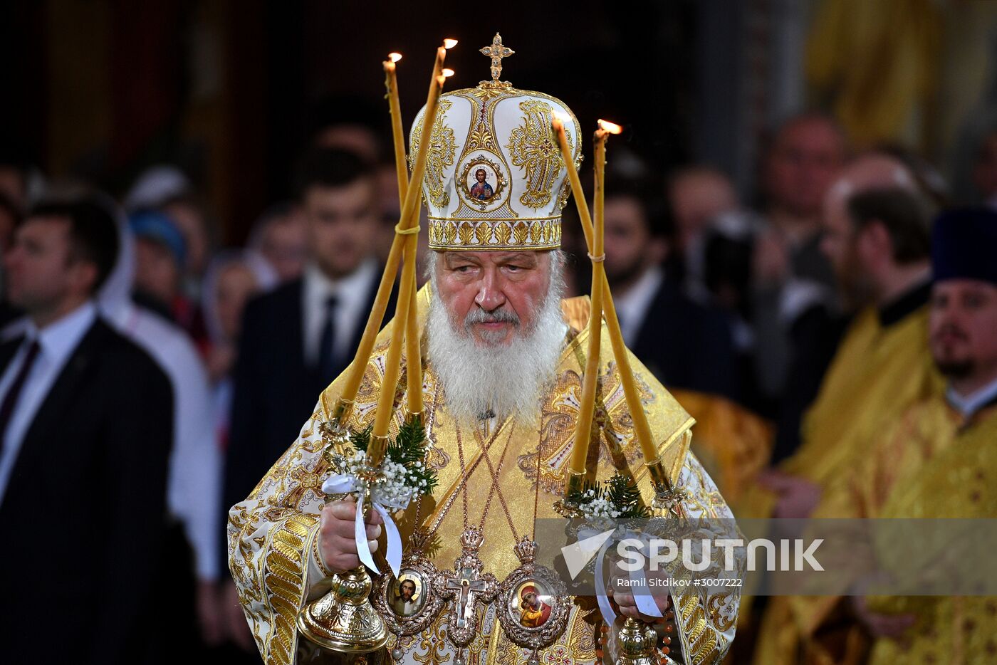 Christmas service at Cathedral of Christ the Savior