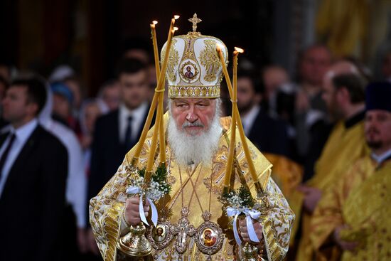 Christmas service at Cathedral of Christ the Savior
