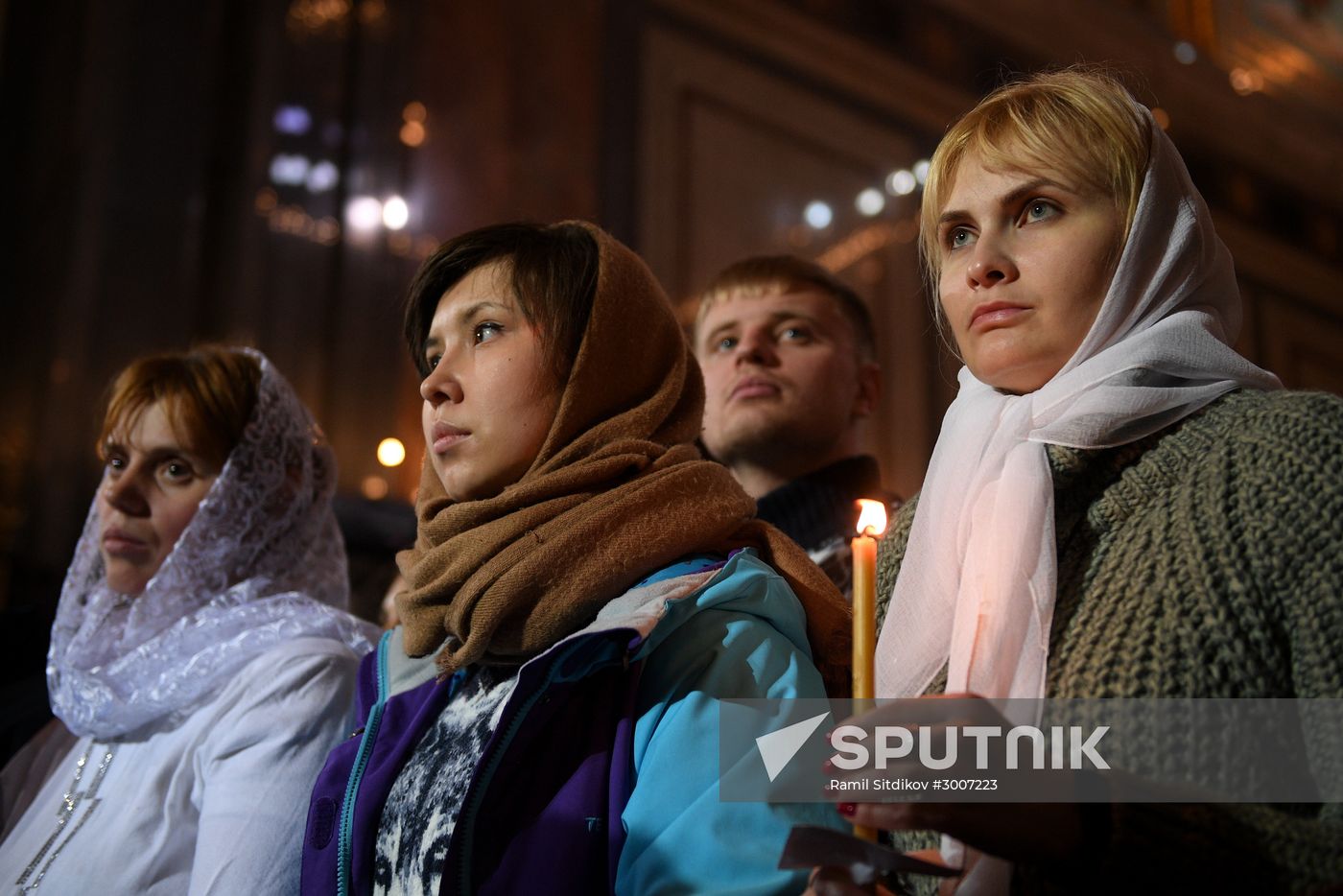 Christmas service at Cathedral of Christ the Savior
