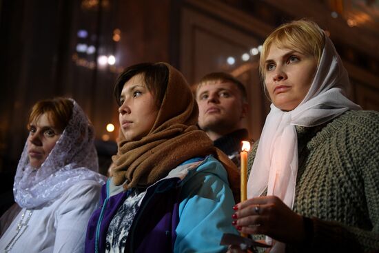 Christmas service at Cathedral of Christ the Savior