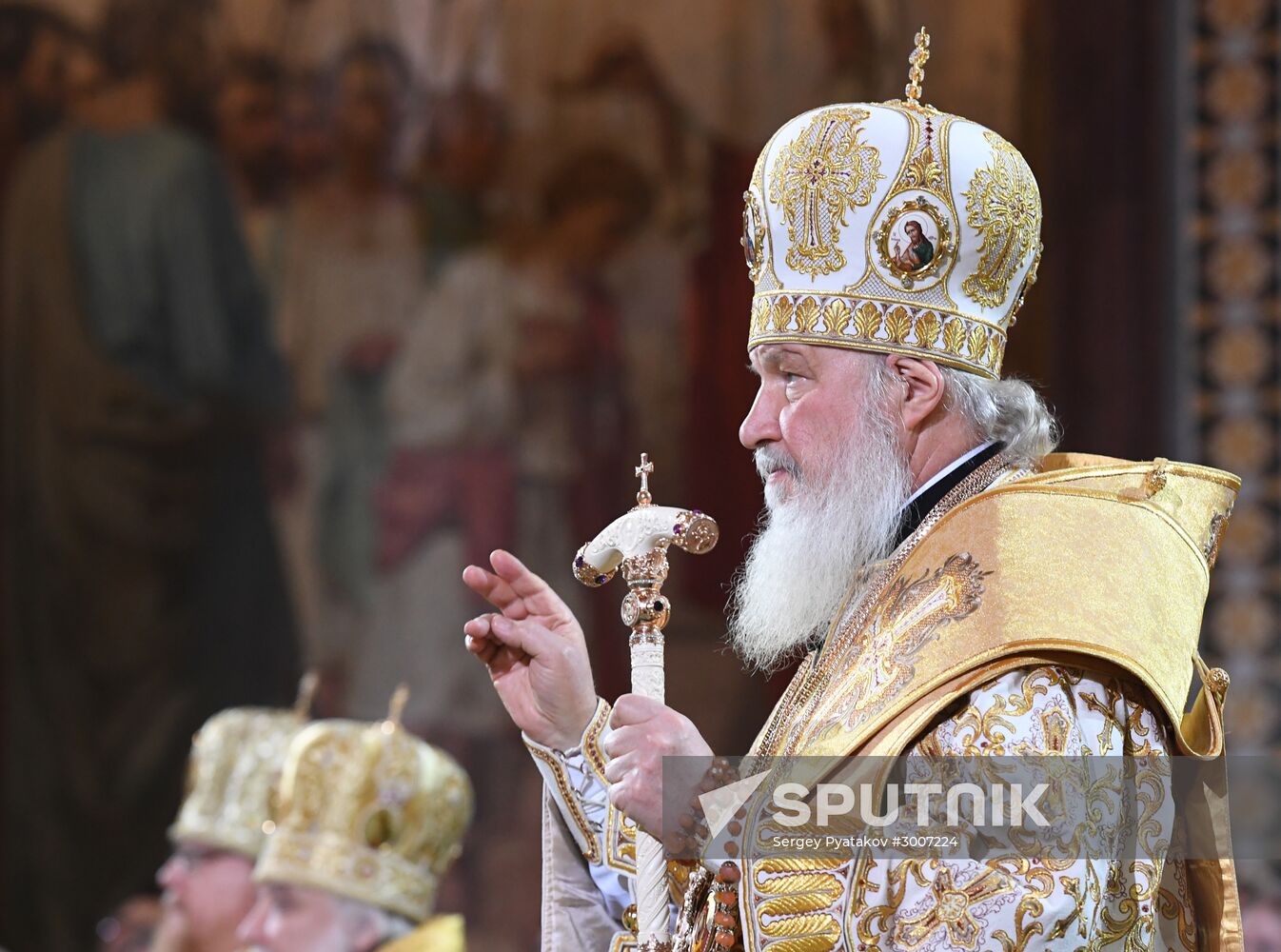 Christmas service at Cathedral of Christ the Savior
