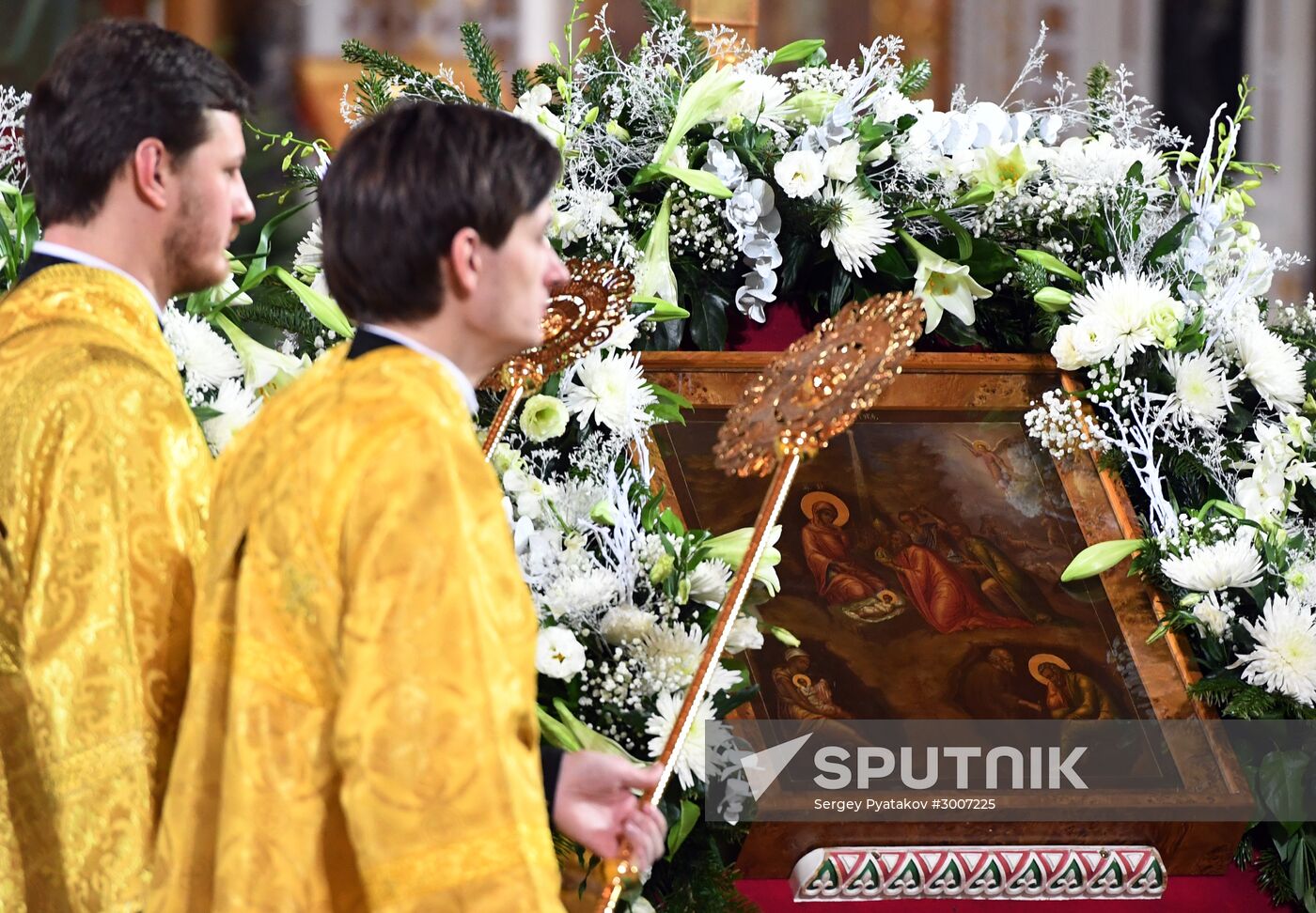 Christmas service at Cathedral of Christ the Savior