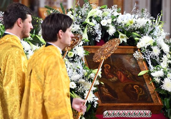 Christmas service at Cathedral of Christ the Savior