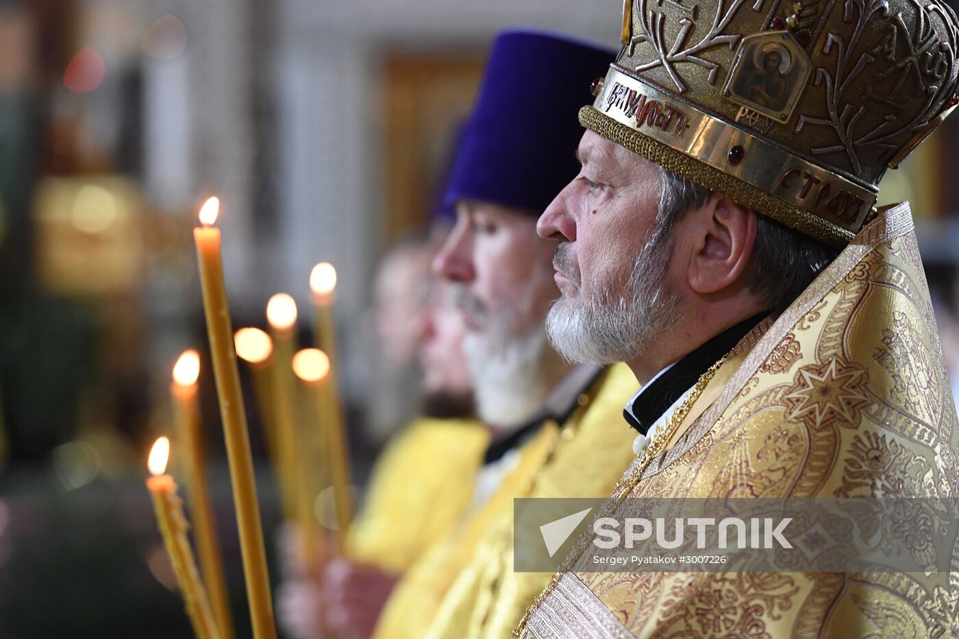 Christmas service at Cathedral of Christ the Savior