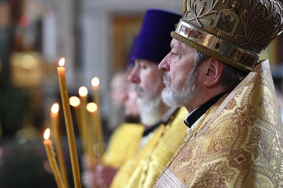 Christmas service at Cathedral of Christ the Savior