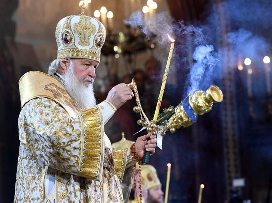 Christmas service at Cathedral of Christ the Savior
