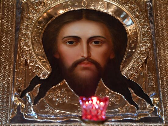 Christmas service at Cathedral of Christ the Savior