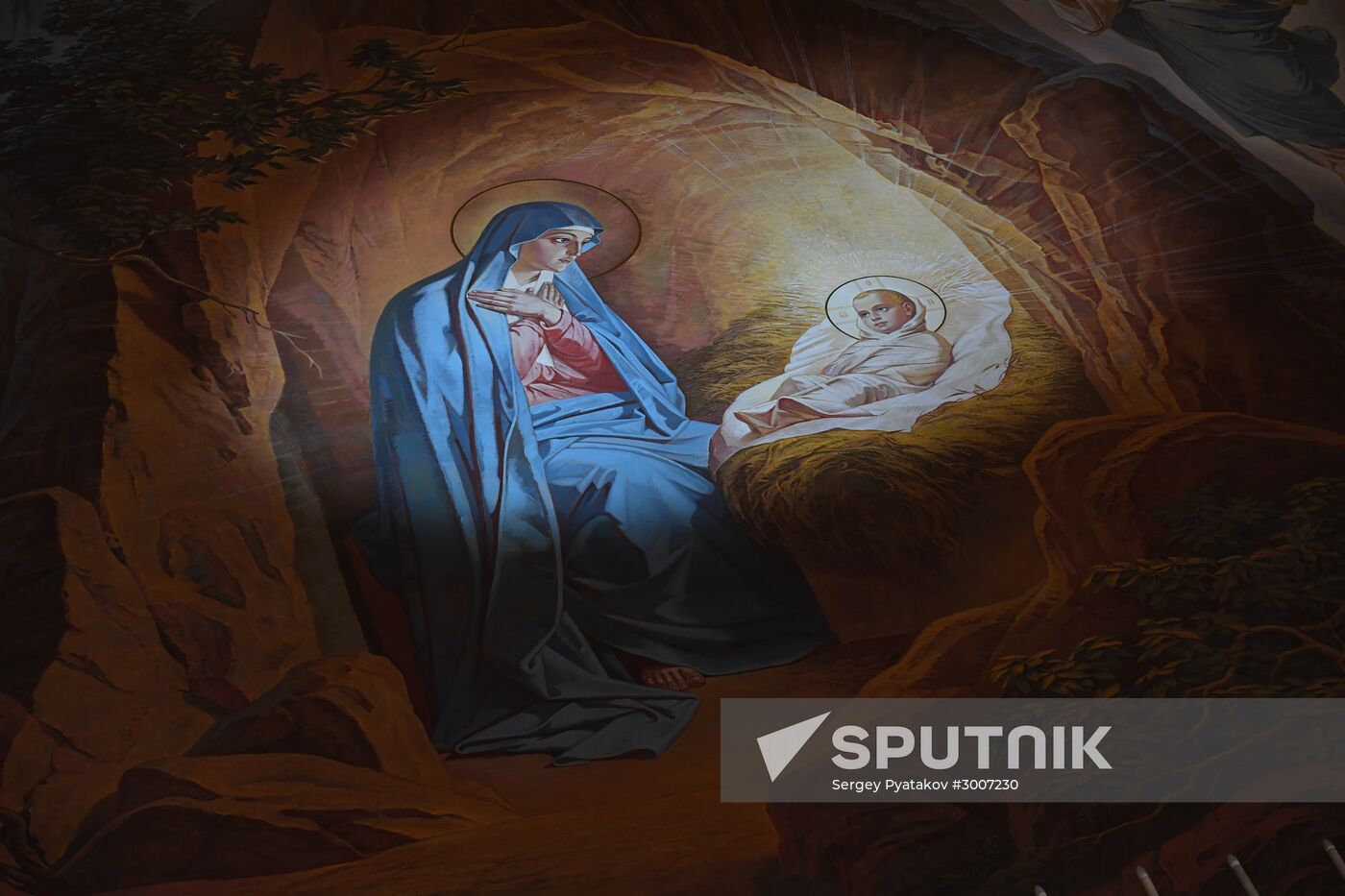 Christmas service at Cathedral of Christ the Savior