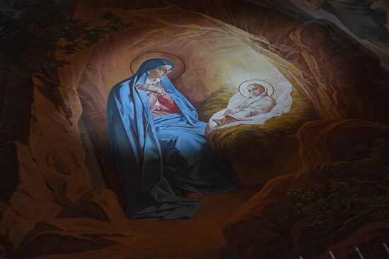 Christmas service at Cathedral of Christ the Savior