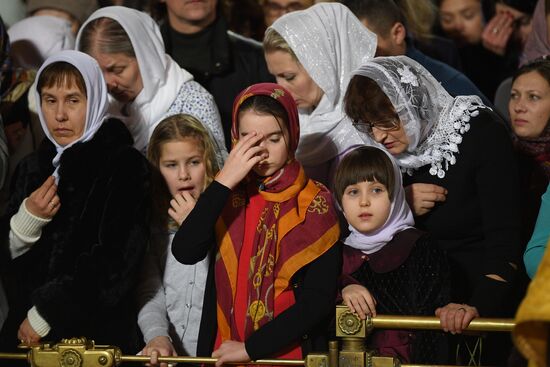 Christmas service at Cathedral of Christ the Savior