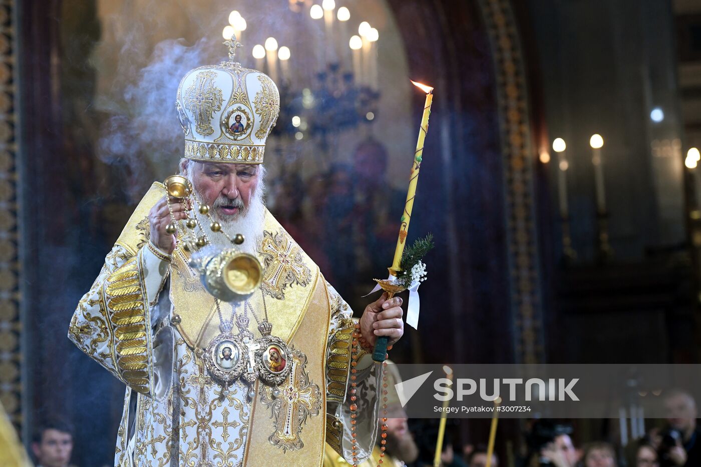 Christmas service at Cathedral of Christ the Savior