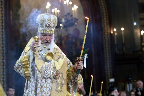 Christmas service at Cathedral of Christ the Savior