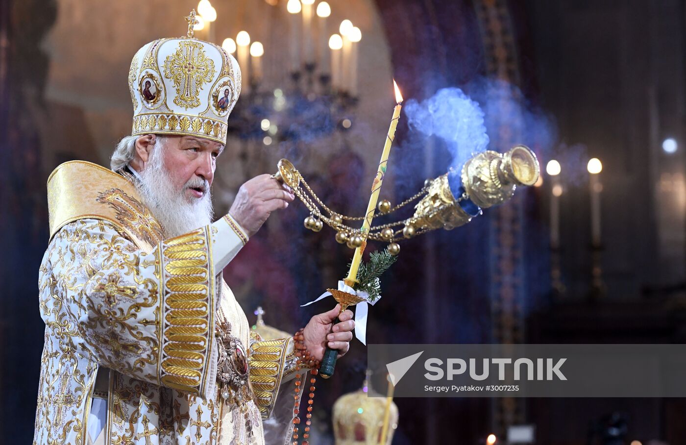 Christmas service at Cathedral of Christ the Savior