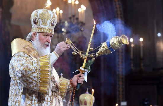 Christmas service at Cathedral of Christ the Savior
