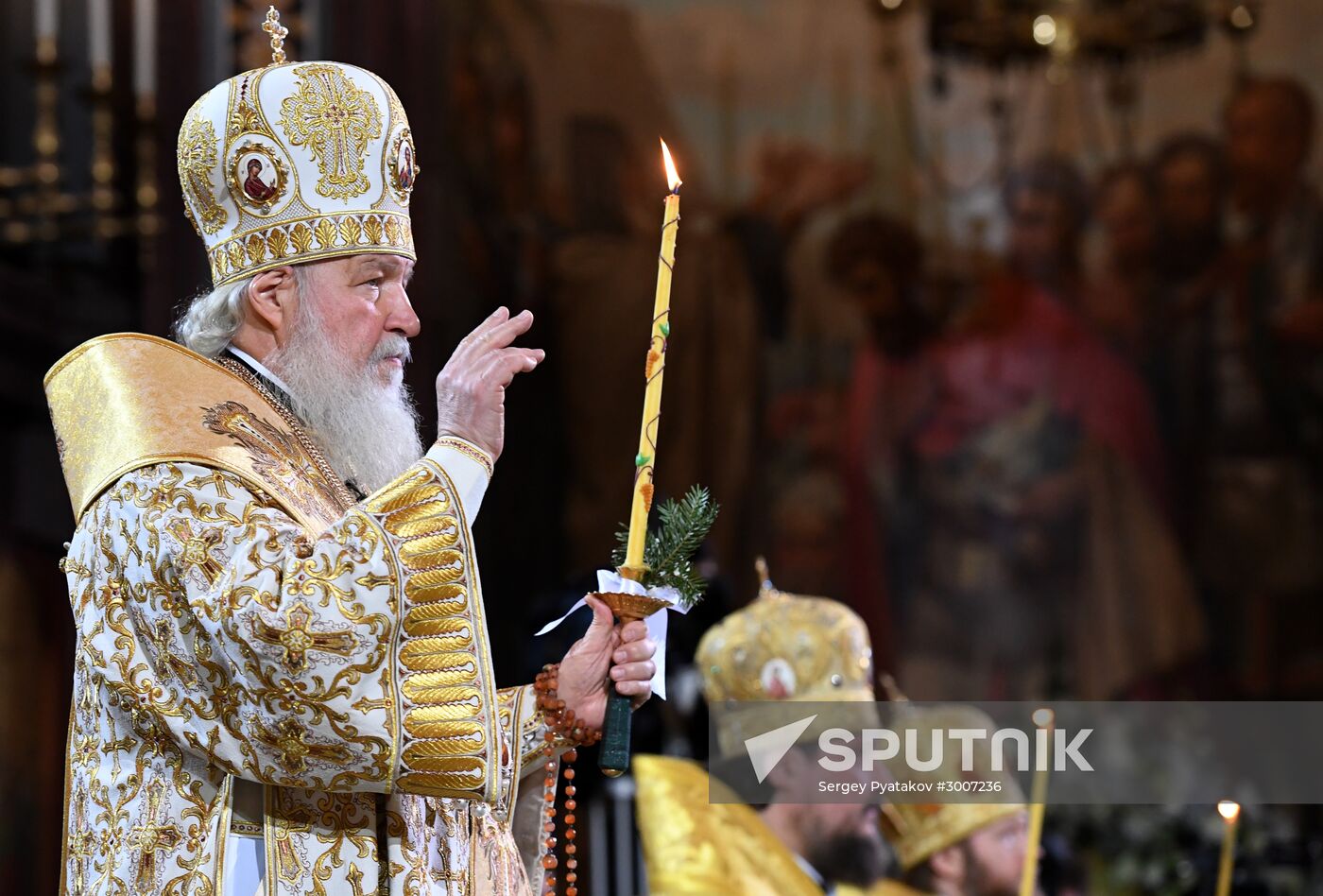 Christmas service at Cathedral of Christ the Savior