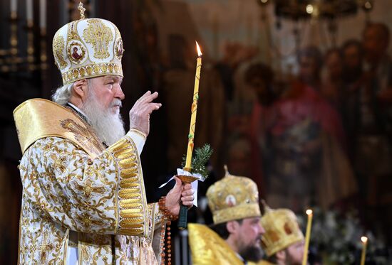 Christmas service at Cathedral of Christ the Savior