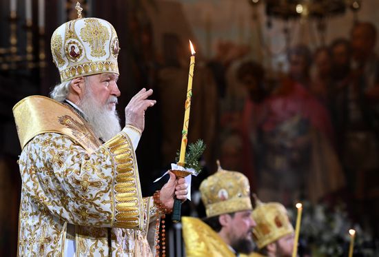 Christmas service at Cathedral of Christ the Savior