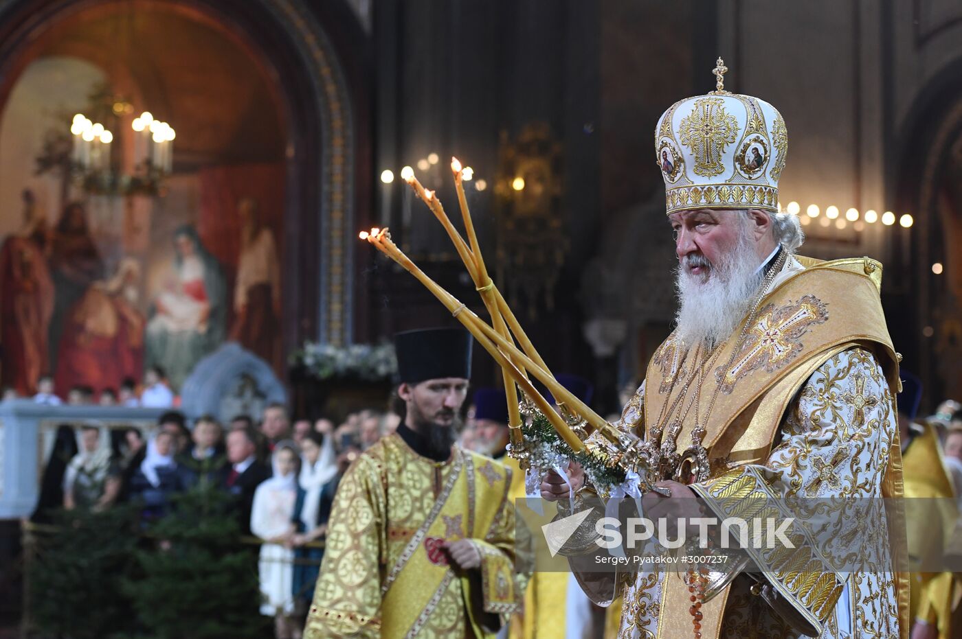 Christmas service at Cathedral of Christ the Savior