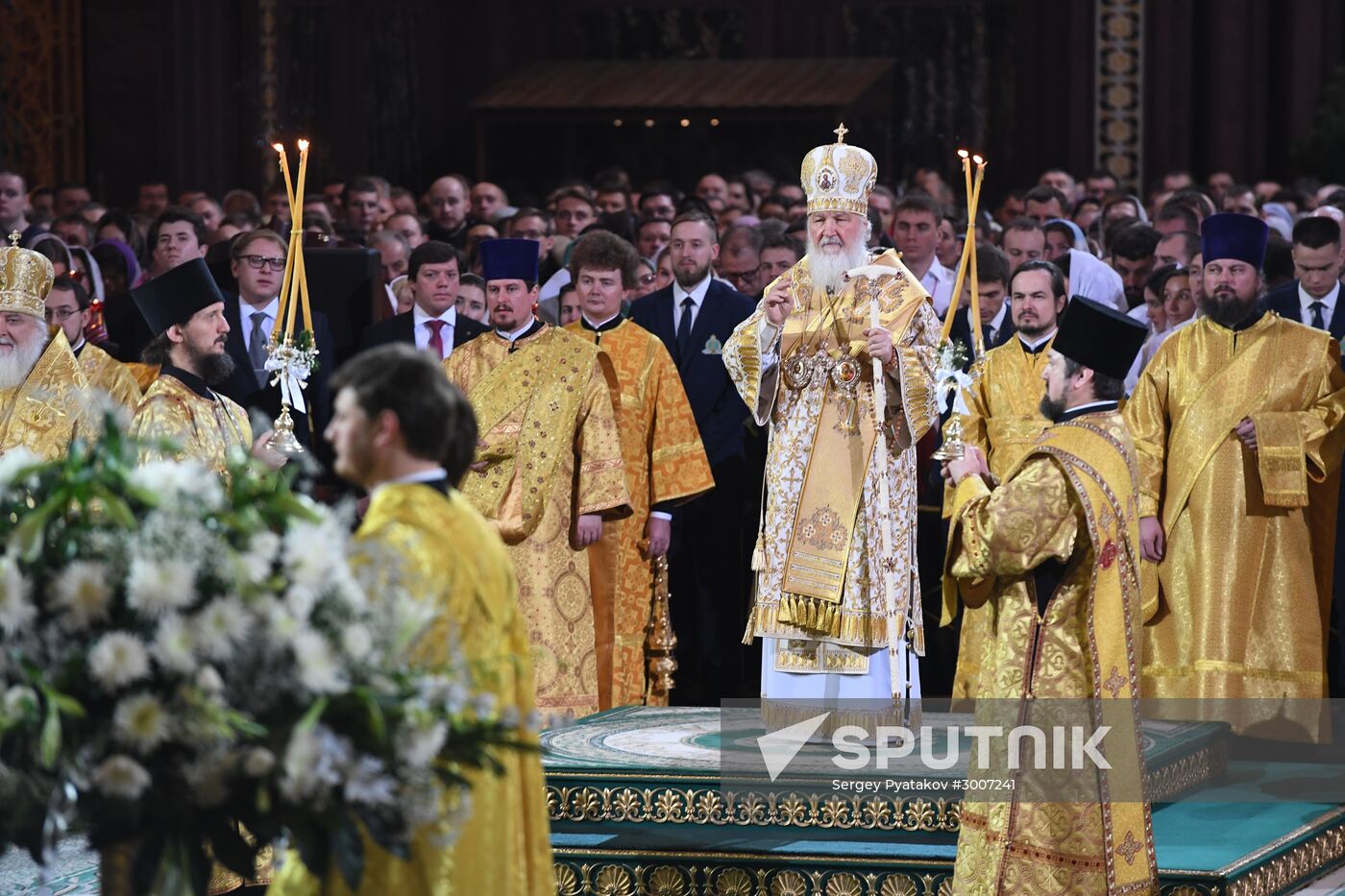 Christmas service at Cathedral of Christ the Savior