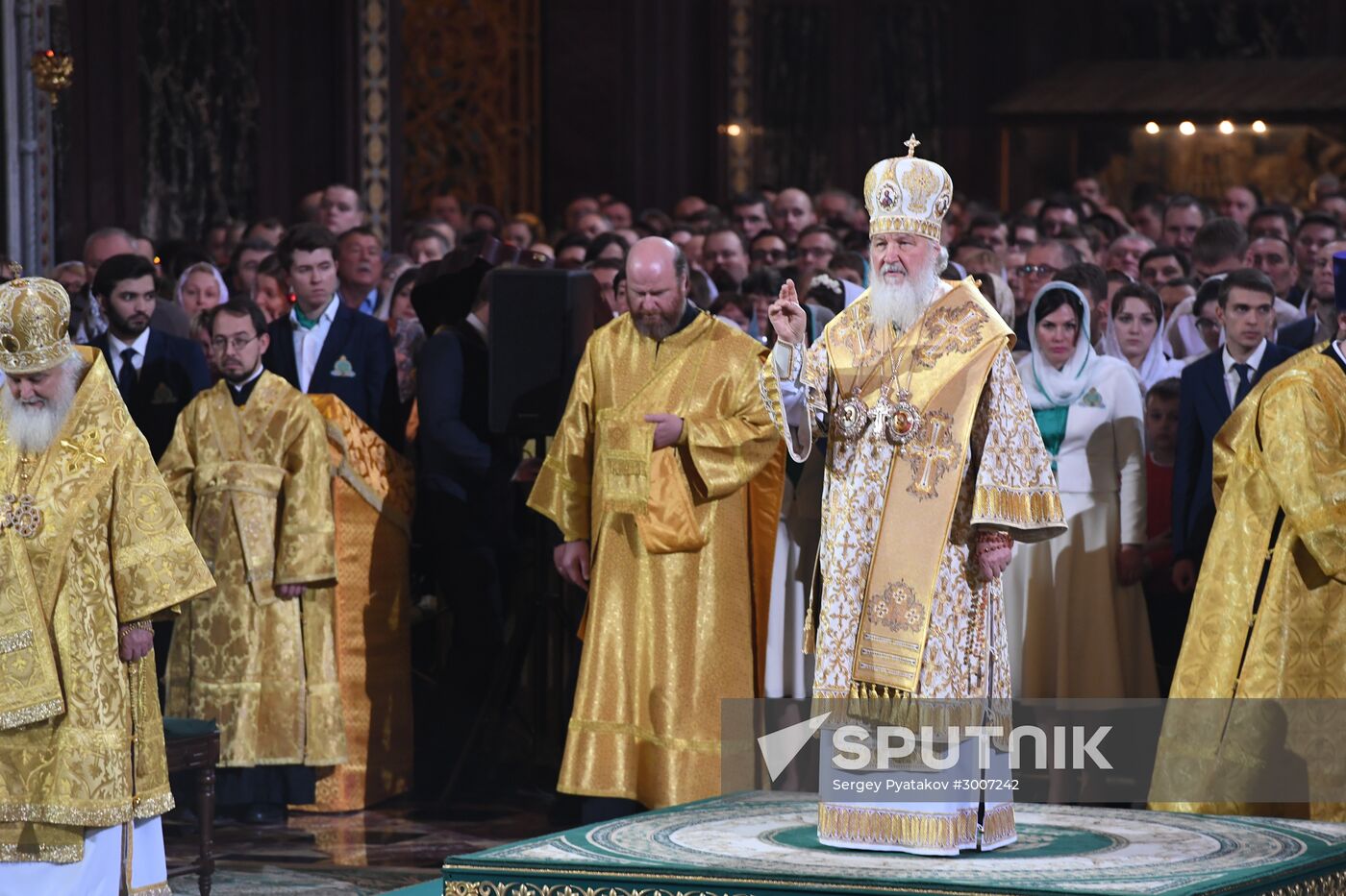 Christmas service at Cathedral of Christ the Savior