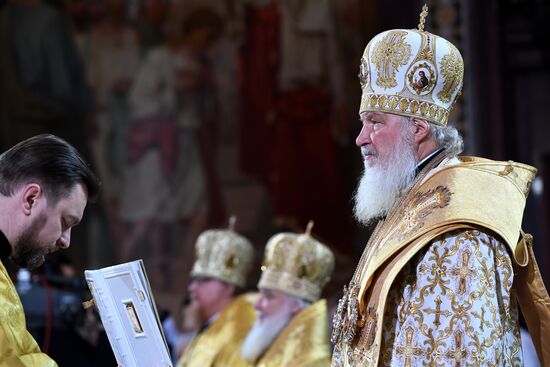 Christmas service at Cathedral of Christ the Savior