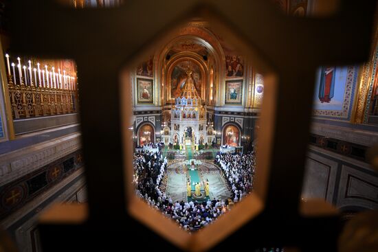 Christmas service at Cathedral of Christ the Savior