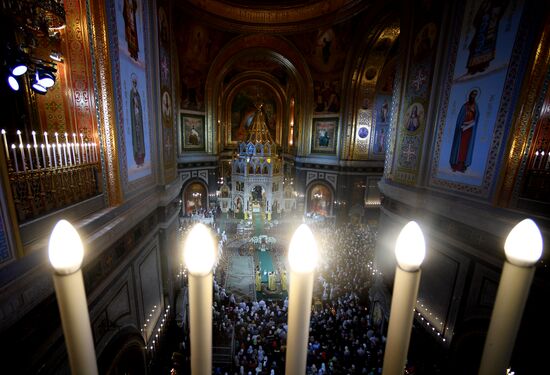 Christmas service at Cathedral of Christ the Savior