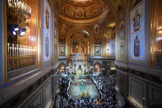 Christmas service at Cathedral of Christ the Savior