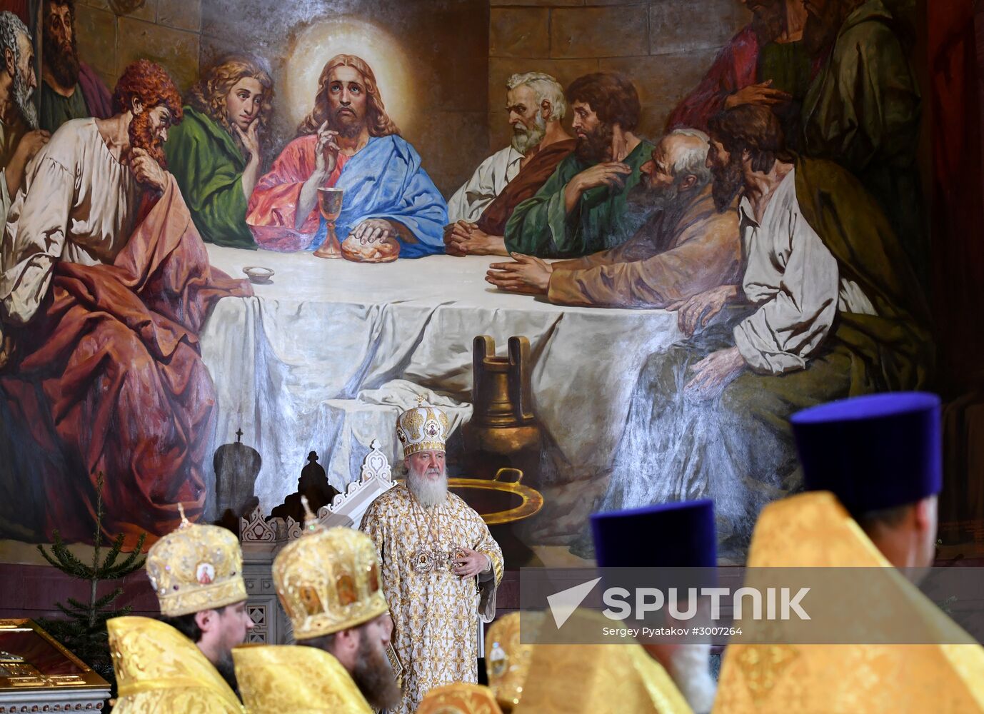 Christmas service at Cathedral of Christ the Savior