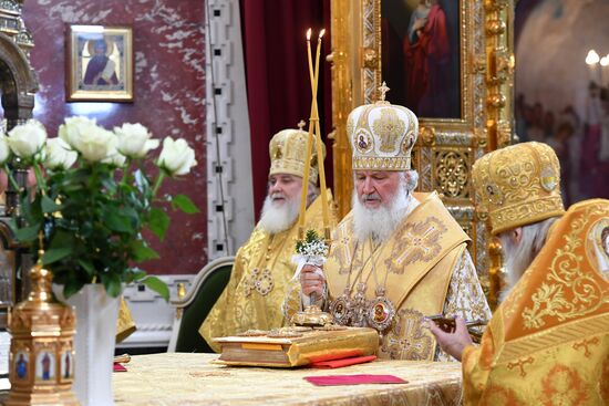 Christmas service at Cathedral of Christ the Savior