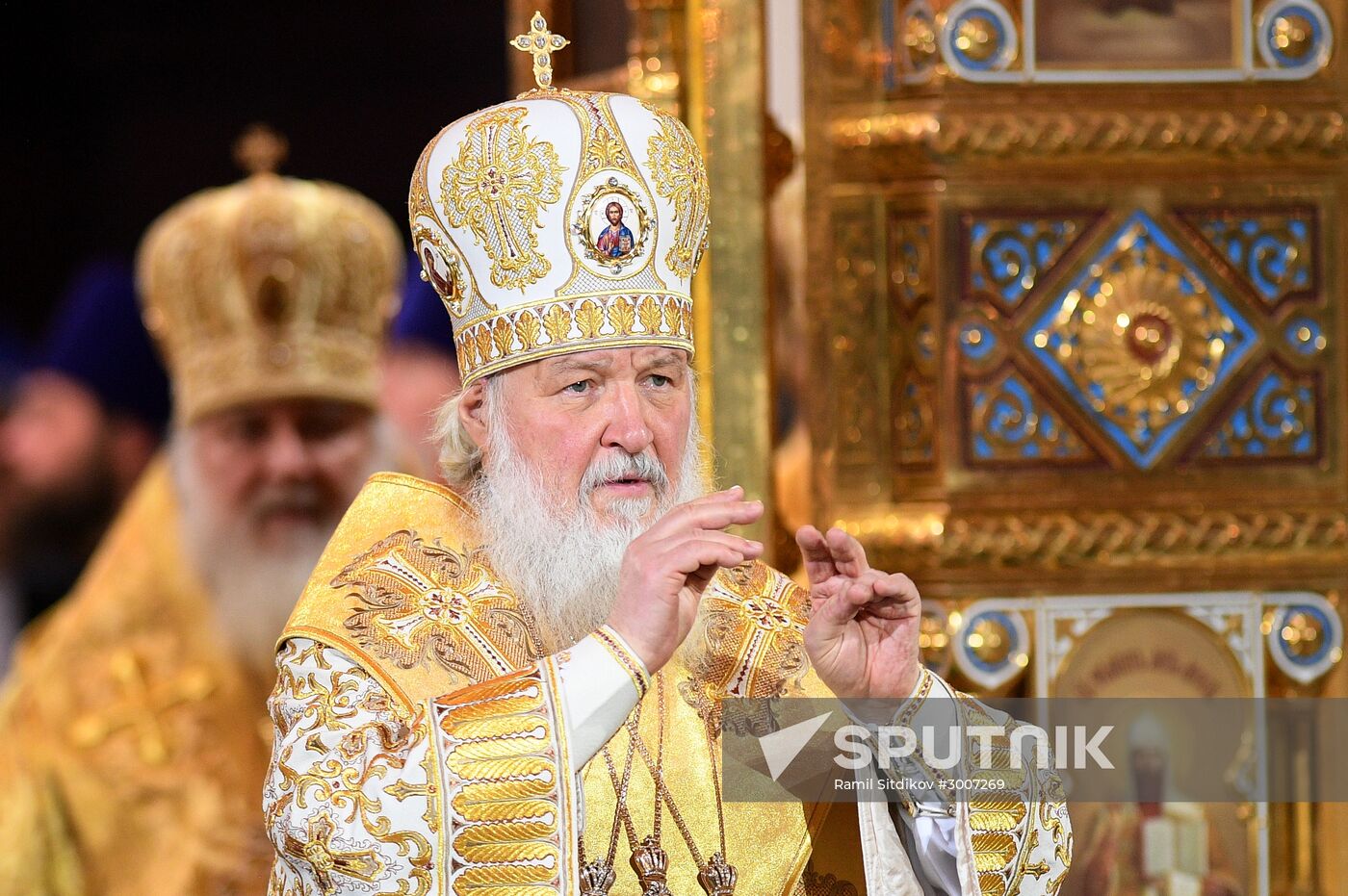 Christmas service at Cathedral of Christ the Savior