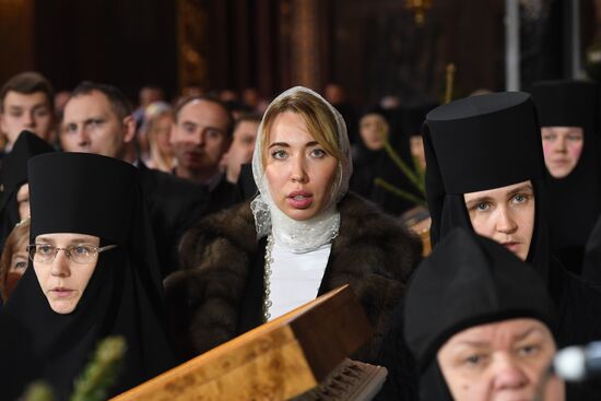Christmas service at Cathedral of Christ the Savior