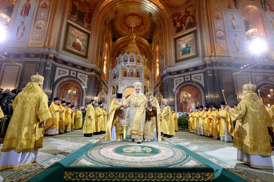 Christmas service at Cathedral of Christ the Savior