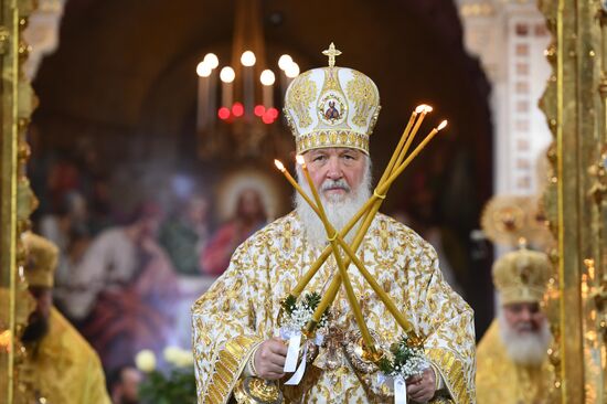 Christmas service at Cathedral of Christ the Savior