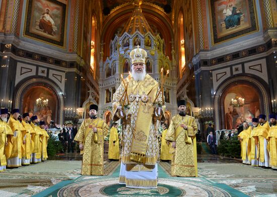 Christmas service at Cathedral of Christ the Savior