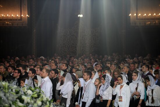 Christmas service at Cathedral of Christ the Savior