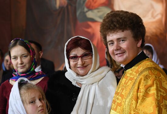 Christmas service at Cathedral of Christ the Savior